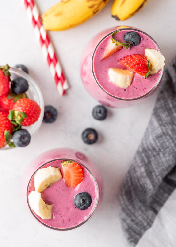 Mixed Berries and Banana Smoothie Gimme Delicious