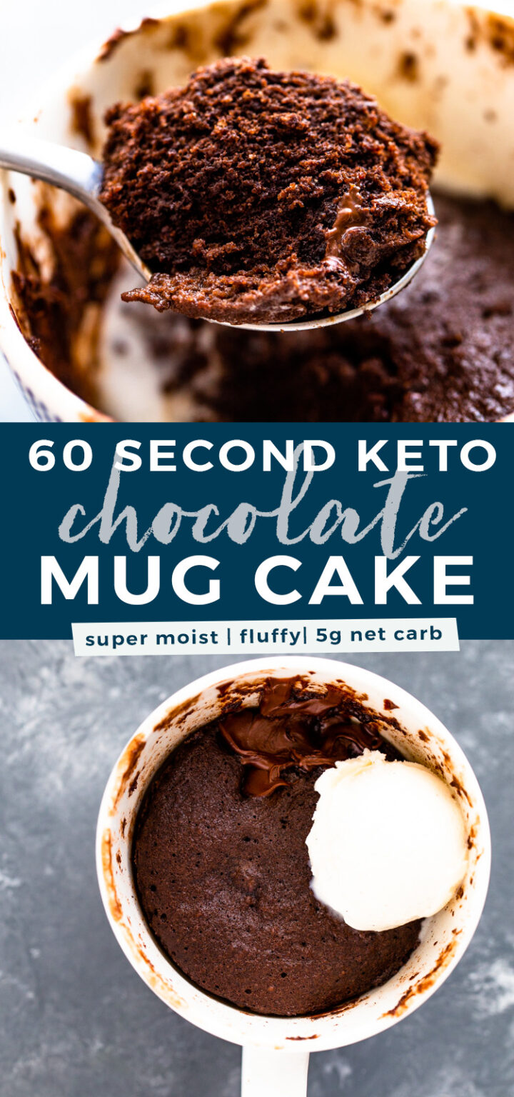 60 Second Keto Chocolate Mug Cake | Gimme Delicious