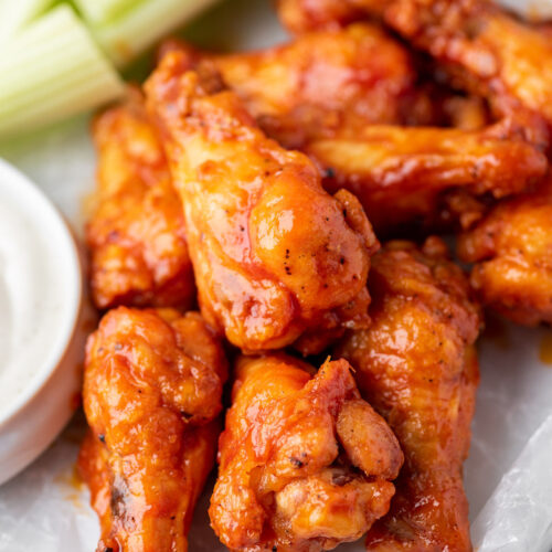 Crispy Baked Buffalo Chicken Wings | Gimme Delicious