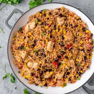 Easy One-Pan Chicken Burrito Bowls | Gimme Delicious