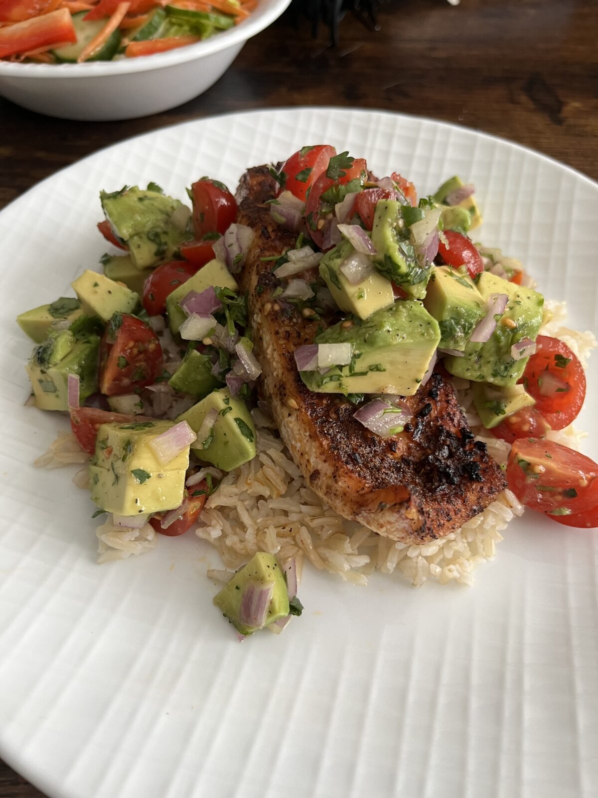 Salmon with Avocado Salsa | Gimme Delicious