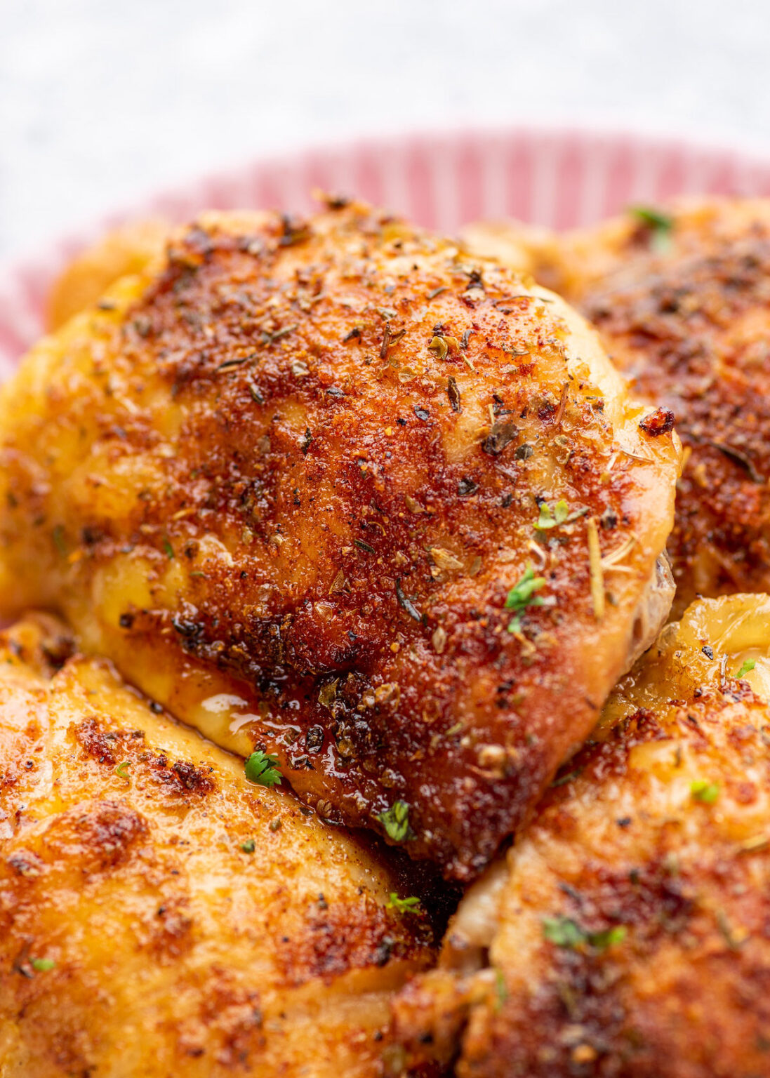 Crispy OvenBaked Chicken Thighs Gimme Delicious