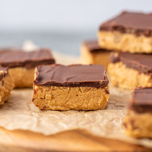 Keto Peanut Butter Chocolate Bars | Gimme Delicious