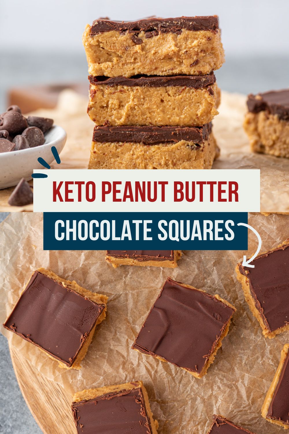 Keto Peanut Butter Chocolate Bars | Gimme Delicious