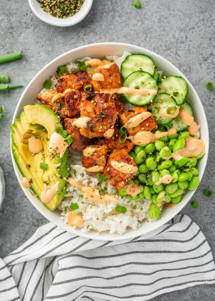 Spicy Salmon Maki Bowls Gimme Delicious