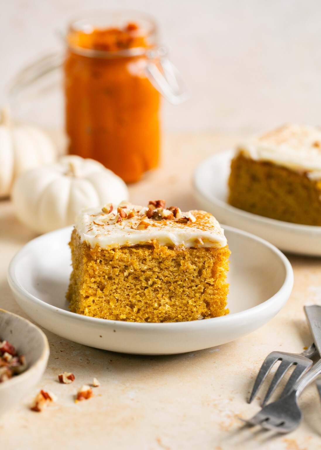 Pumpkin Cake with Cream Cheese Frosting Gimme Delicious