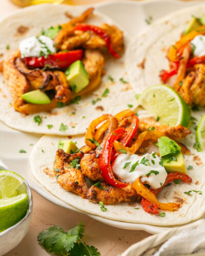 Air Fryer Chicken Fajitas | Gimme Delicious