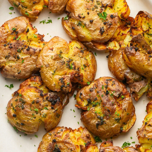 Air Fryer Smashed Potatoes | Gimme Delicious