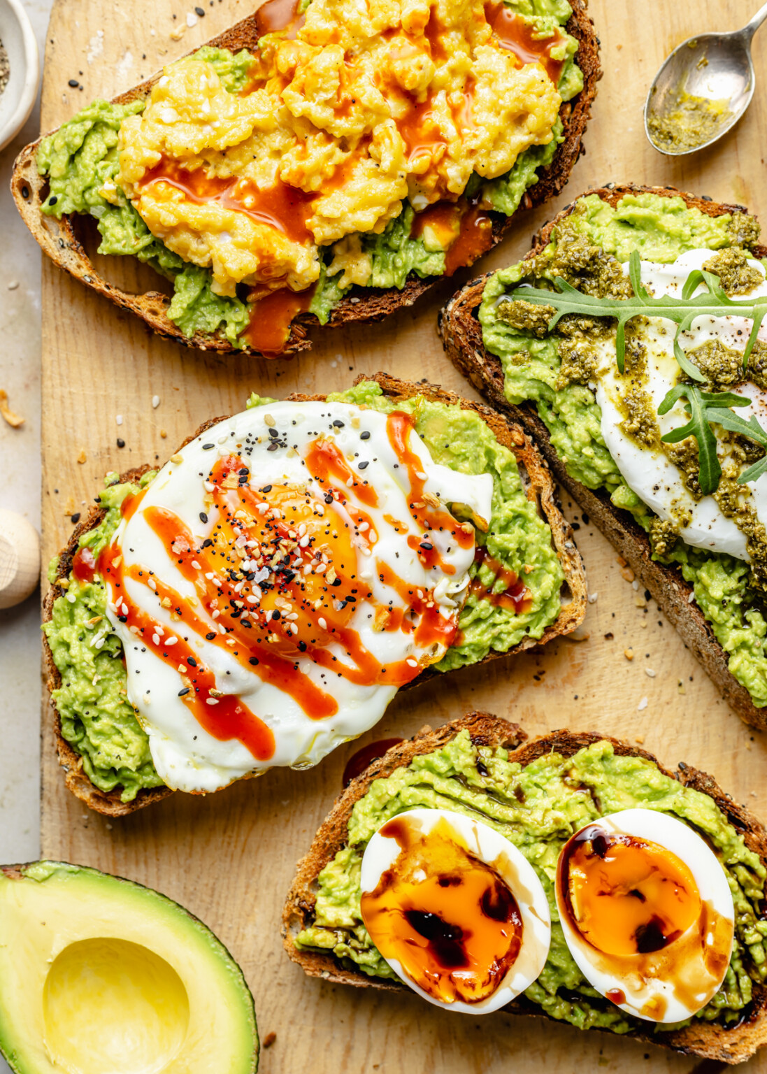 Avocado Toast with Eggs (4 Ways) | Gimme Delicious