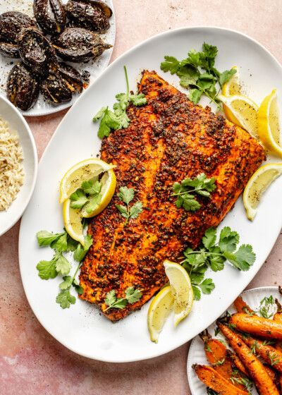 Spicy Middle Eastern Baked Salmon | Gimme Delicious