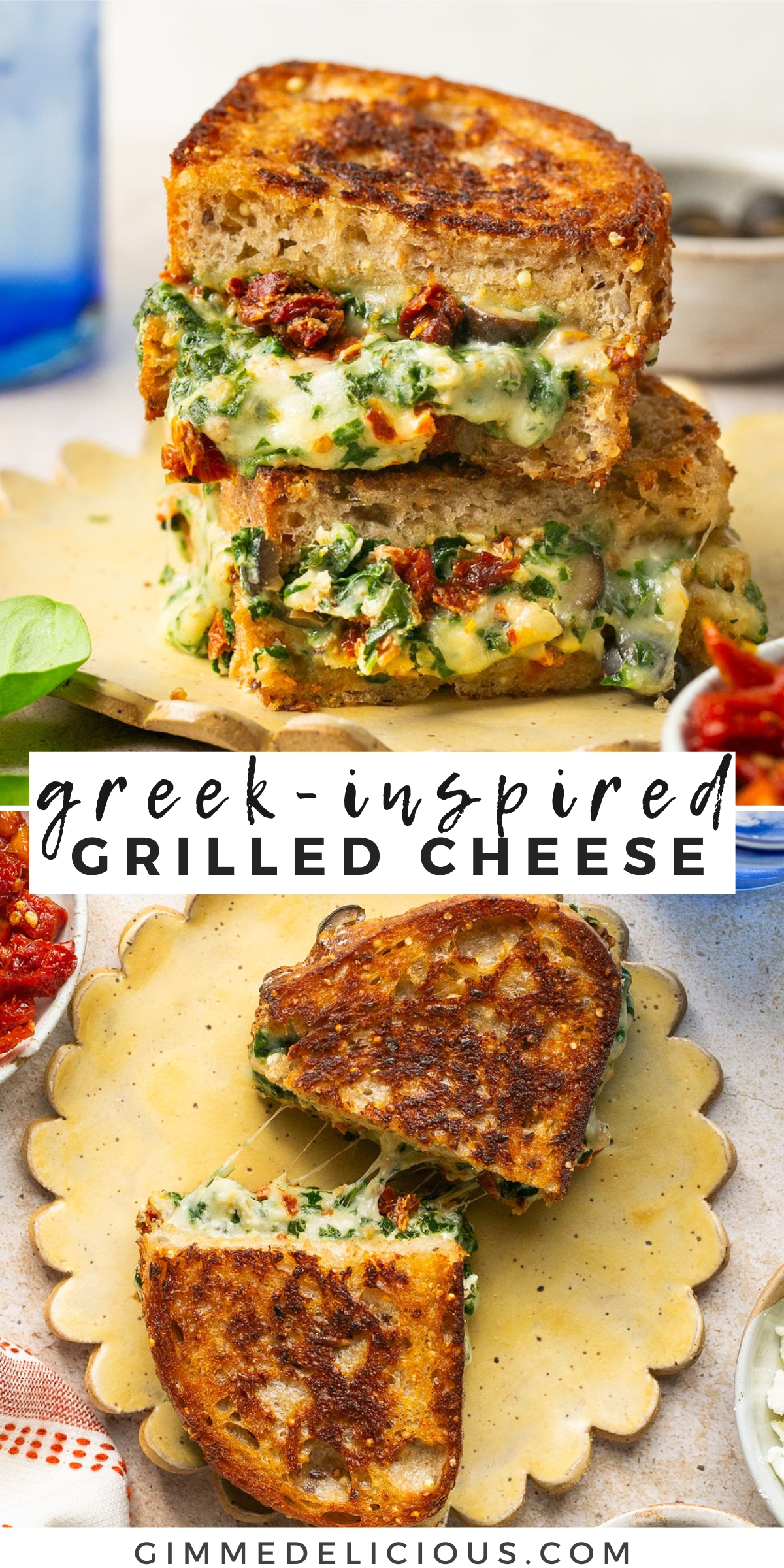 Mediterranean Grilled Cheese | Gimme Delicious