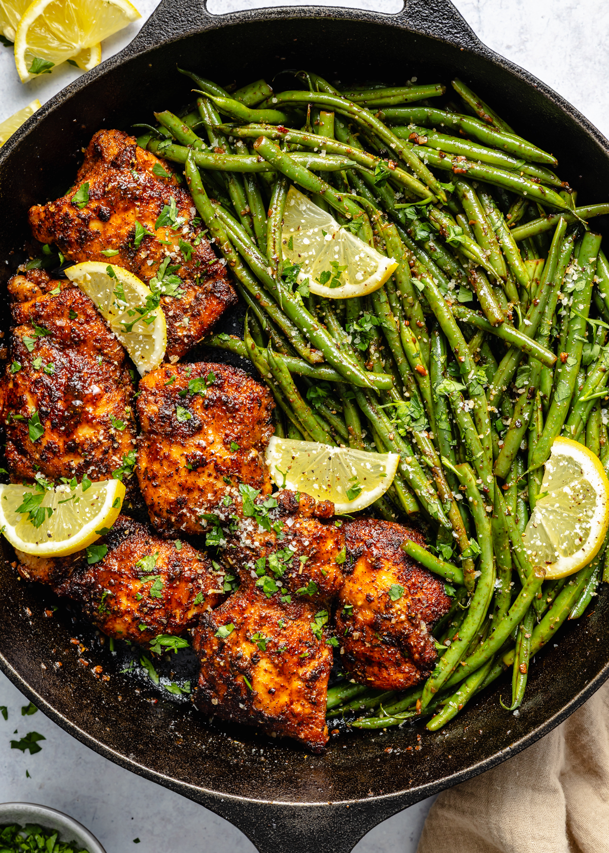 Skillet Chicken and Green Beans